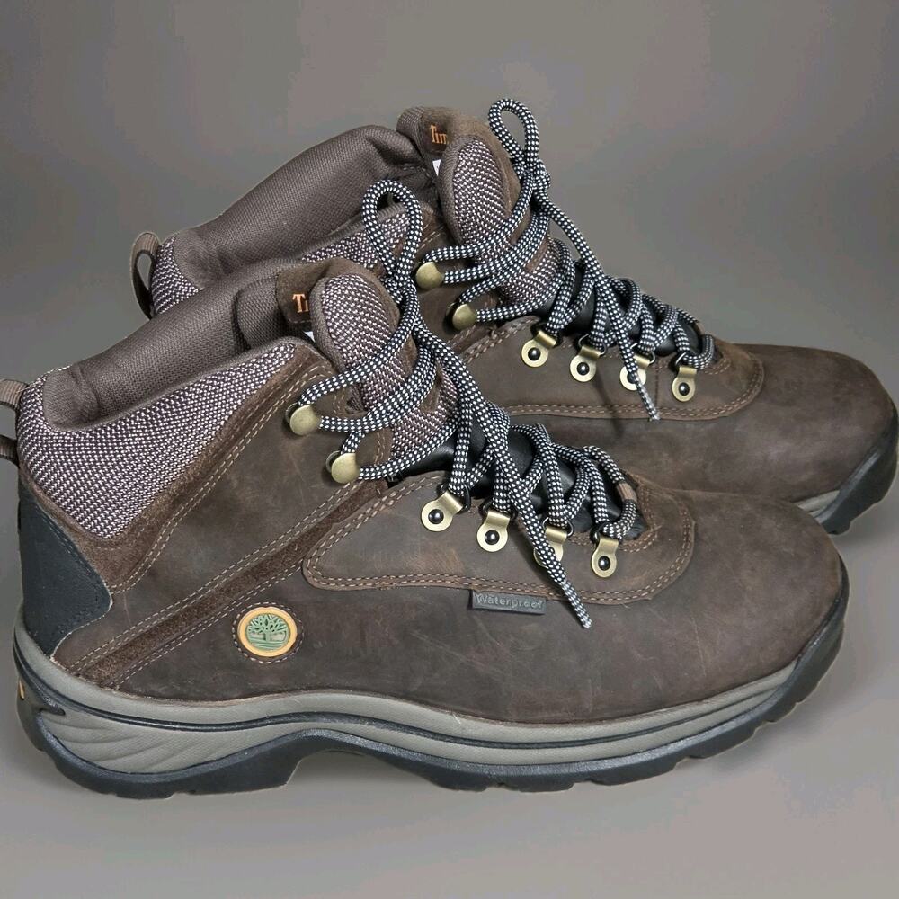 Timberland Women's US 11 White Ledge Waterproof Mid Hiker Boots Brown 12668